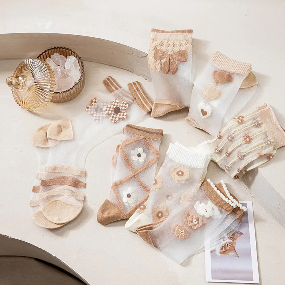 Summer Simple Coffee Color Heart Cute Korean Style Socks Lolita Hosiery Women Japanses Glass Silk Socks
Summer Simple Coffee Color Heart Cute Korean Style Socks Lolita Hosiery Women Japanses Glass Silk Socks