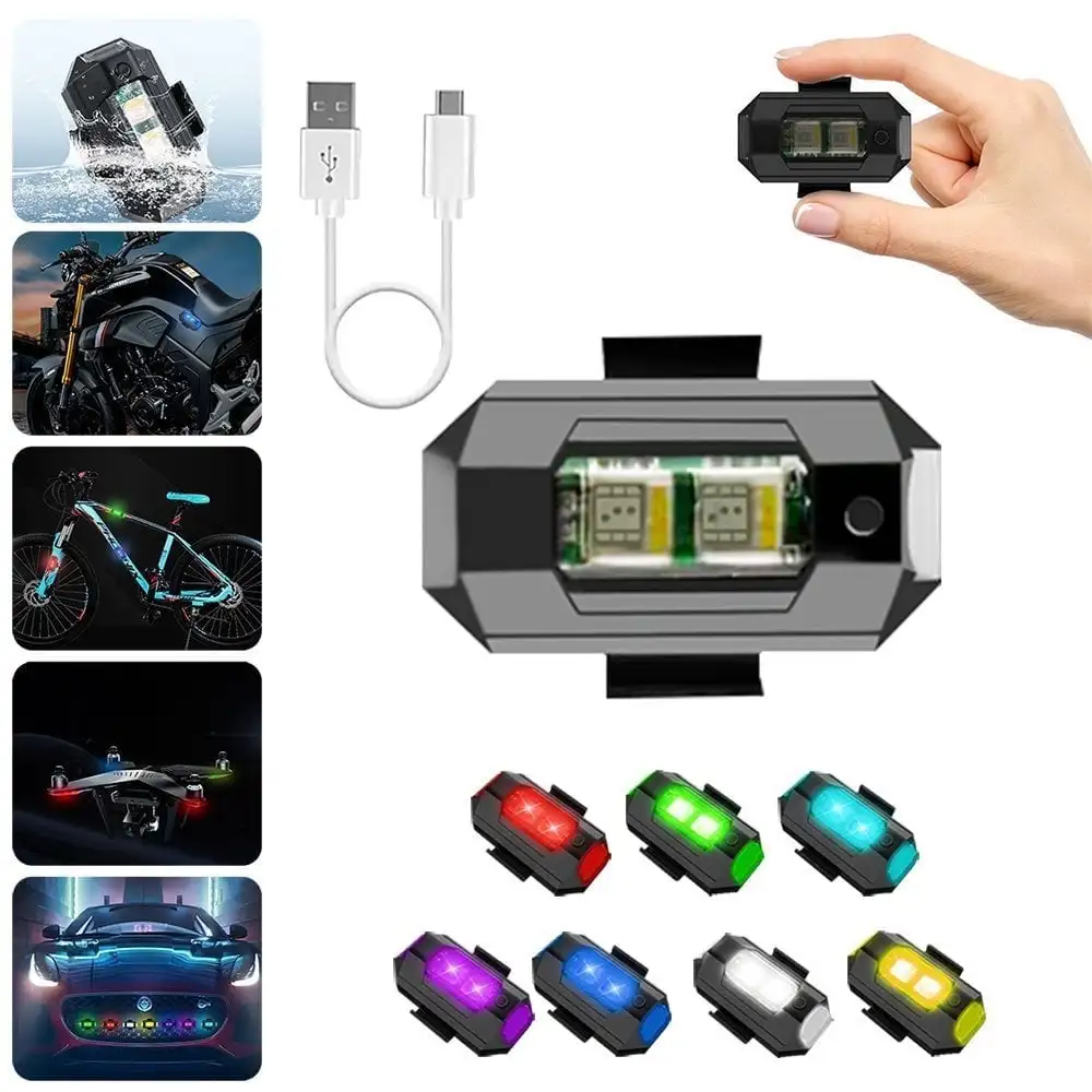 3PCS LED Anti-collision Lights Motorcycle Lights Mini Signal Light 7 Colors Turn Signal LED For Car Bike Drone Strobe Light
3PCS LED Anti-collision Lights Motorcycle Lights Mini Signal Light 7 Colors Turn Signal LED For Car Bike Drone Strobe Light