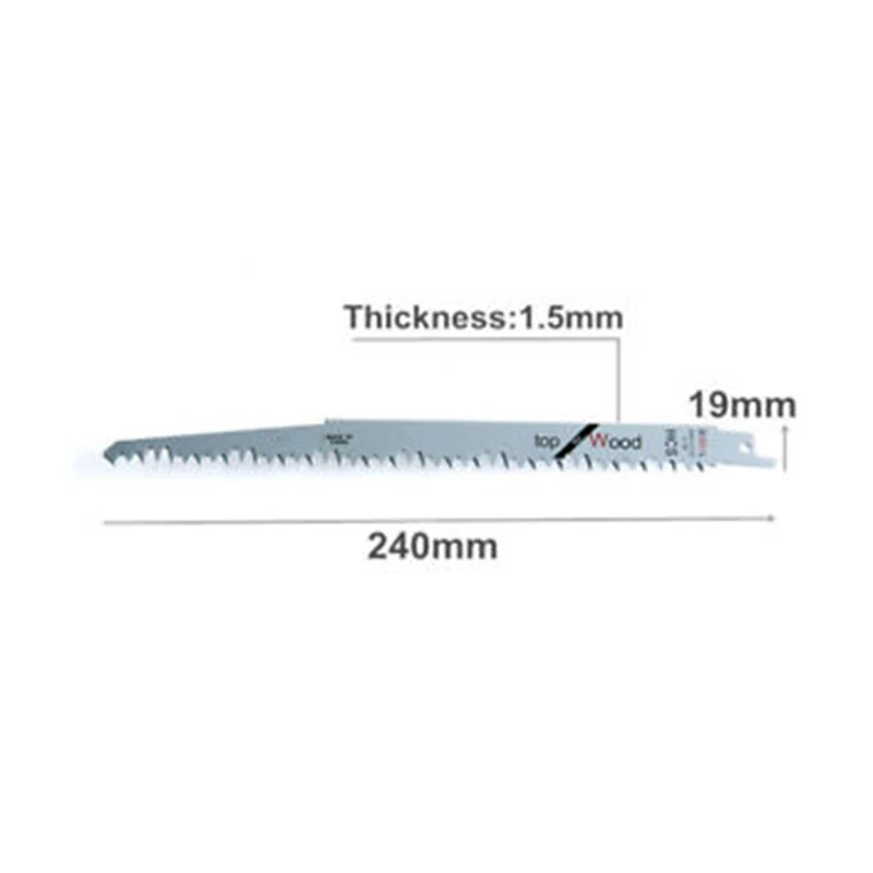 1*Saw Blade 240mm 9.5inch 5TPI Reciprocating Jig Saw Blade S1531L For Wood Metal Cutting High Quality Accessories
1*Saw Blade 240mm 9.5inch 5TPI Reciprocating Jig Saw Blade S1531L For Wood Metal Cutting High Quality Accessories