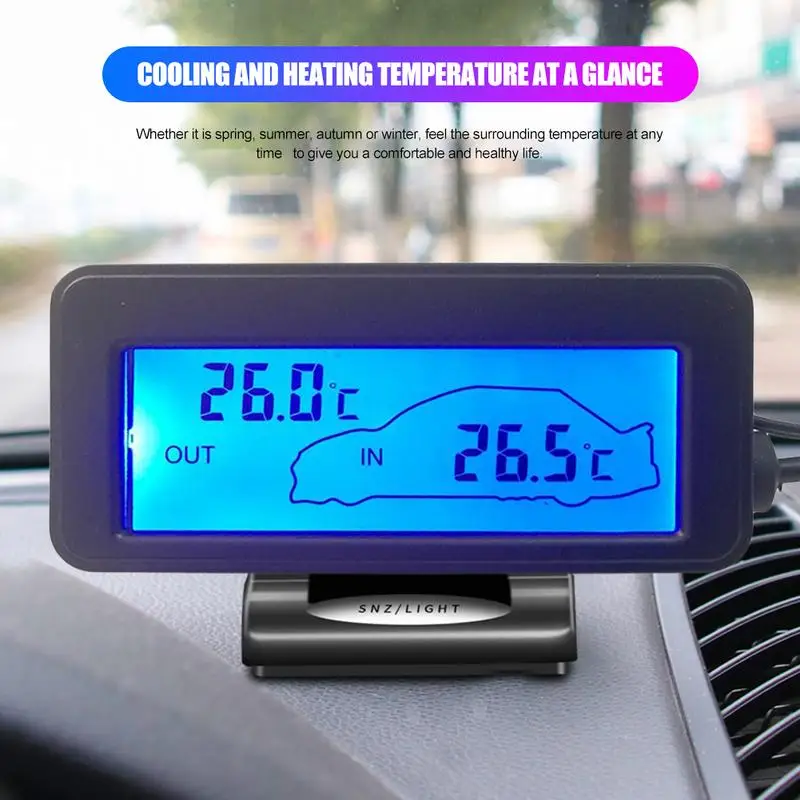 Car Thermometer 12V Automobile Electronic Clock Time Led Digital Display Car Inside Outside Thermometer For Autos And Truck
Car Thermometer 12V Automobile Electronic Clock Time Led Digital Display Car Inside Outside Thermometer For Autos And Truck