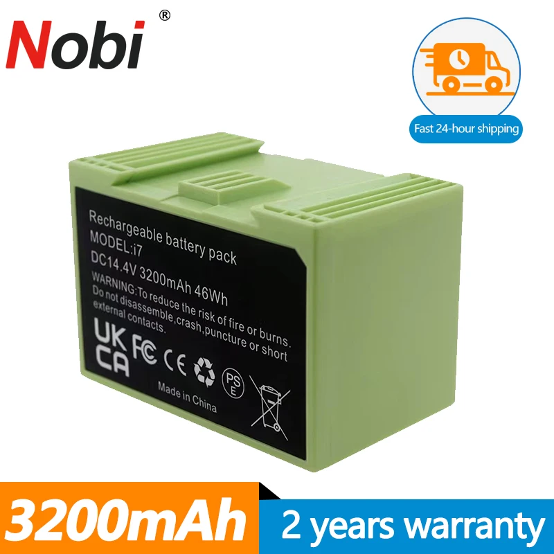 i7 14.4V 3200mAh Battery Replacement for iRobot Roomba e and i Series i7+ e5 + i8 7150 7550 i3 3150 i3+ 3550 i4 4150 i4+ 4624864
i7 14.4V 3200mAh Battery Replacement for iRobot Roomba e and i Series i7+ e5 + i8 7150 7550 i3 3150 i3+ 3550 i4 4150 i4+ 4624864