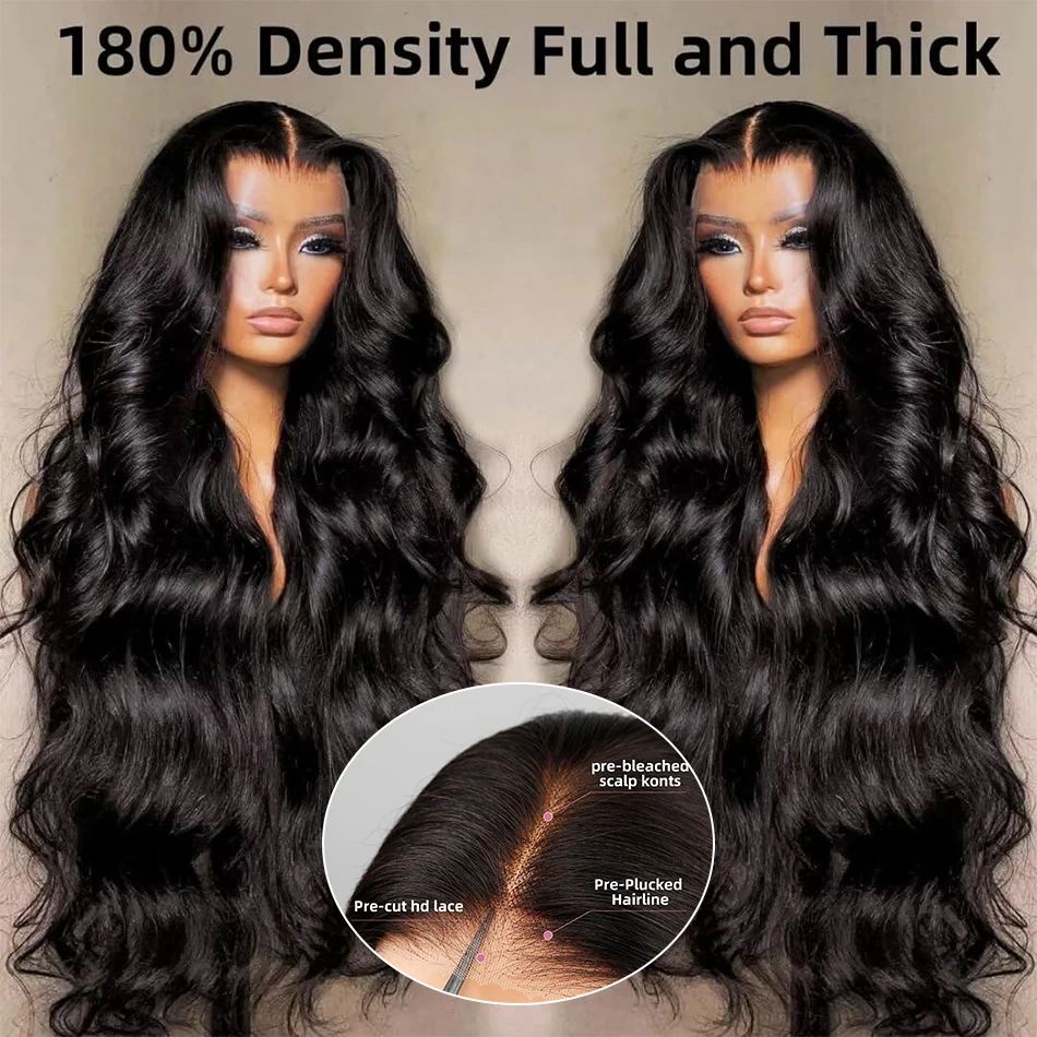 5x7 Ready to Wear and Go Glueless Wigs Human Hair Pre Cut Lace Closure Wig 180% Density Body Wave Lace Front Wigs for Women
5x7 Ready to Wear and Go Glueless Wigs Human Hair Pre Cut Lace Closure Wig 180% Density Body Wave Lace Front Wigs for Women