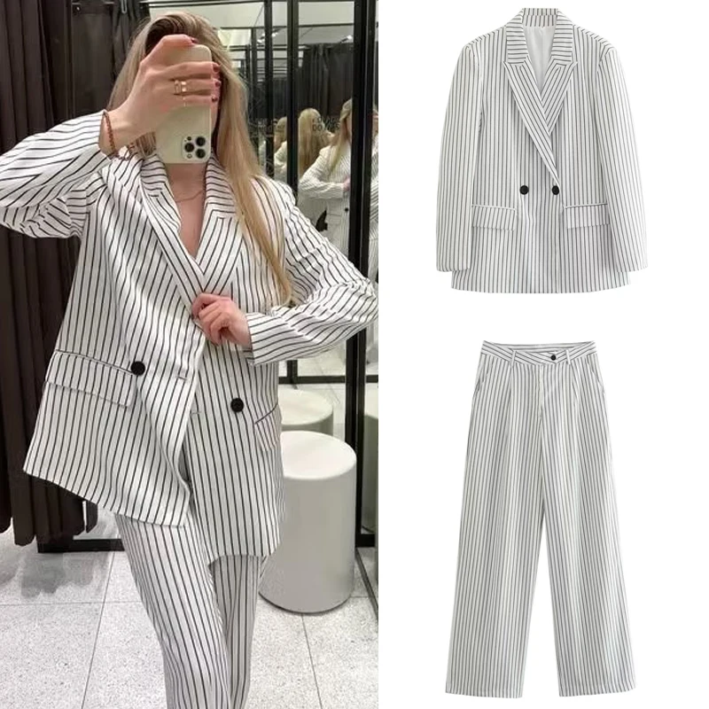 Y2K TRAF Fashion Striped Women's Suit 2024 Chic Elegant Women's Blazers + Pants Sets Woman 2 Pieces Ladies Casual Two-piece Set
Y2K TRAF Fashion Striped Women's Suit 2024 Chic Elegant Women's Blazers + Pants Sets Woman 2 Pieces Ladies Casual Two-piece Set