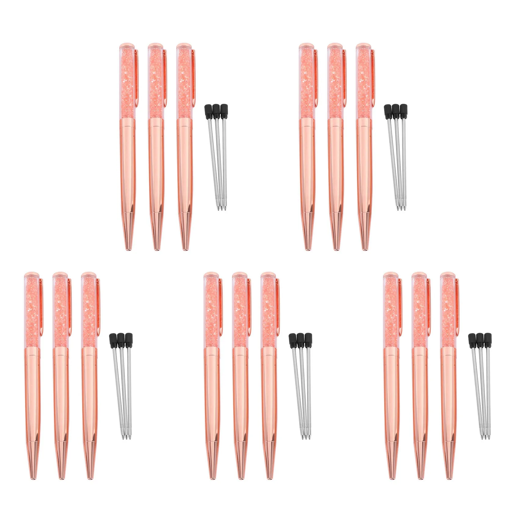 Rose Gold Pen Bling Crystal Ball Point Pen Black Ink Pen with 15 Extra Refills (Rose Gold 15 Pack)
Rose Gold Pen Bling Crystal Ball Point Pen Black Ink Pen with 15 Extra Refills (Rose Gold 15 Pack)