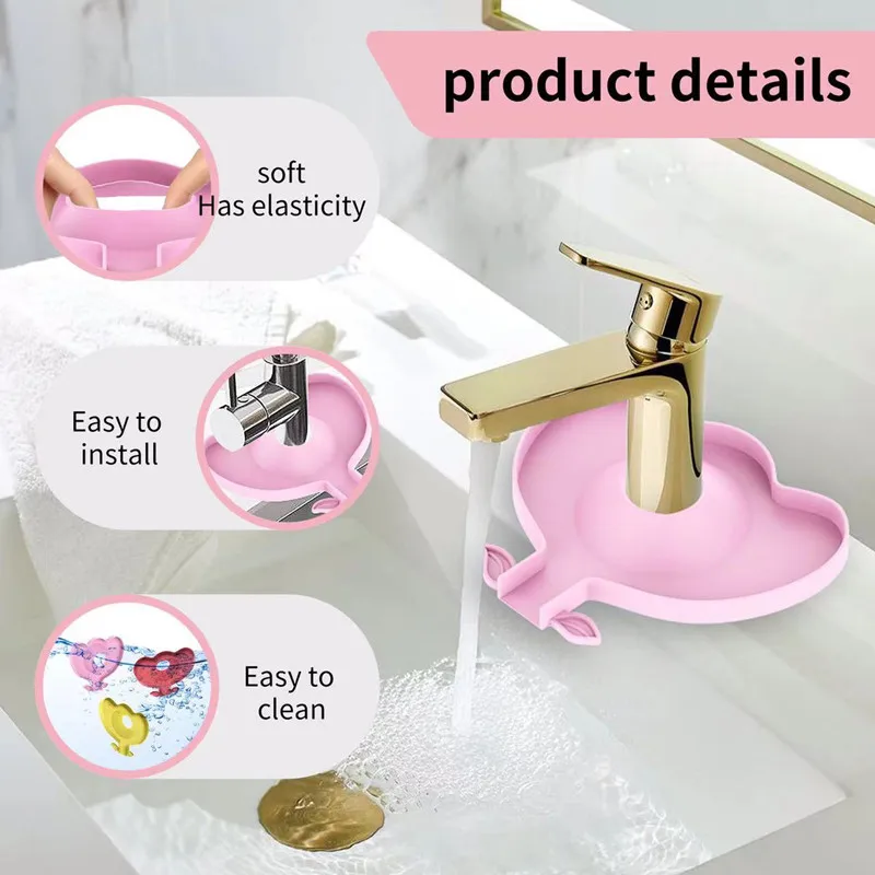 

Kitchen Faucet Absorbent Mat Silicone Sink Splash Guard Water Draining Pad Countertop Protector Table Cushion Placemat Bathroom