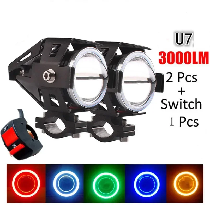 2PCS 125W 12V Motorcycle Headlight 3000LM moto spotlight U7 LED Driving Fog Spot Head Light Decorative Lamp
2PCS 125W 12V Motorcycle Headlight 3000LM moto spotlight U7 LED Driving Fog Spot Head Light Decorative Lamp