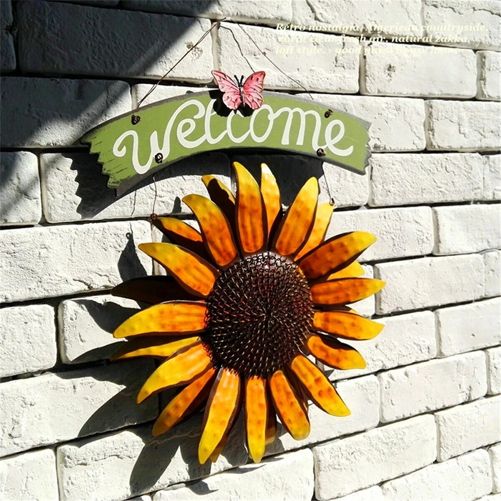 Welcome Sign Shop Pastoral Painting Indoor Wall Art Outdoor Craft Garden Party Home Decor Retro Door Hanging Iron Sunflower
Welcome Sign Shop Pastoral Painting Indoor Wall Art Outdoor Craft Garden Party Home Decor Retro Door Hanging Iron Sunflower