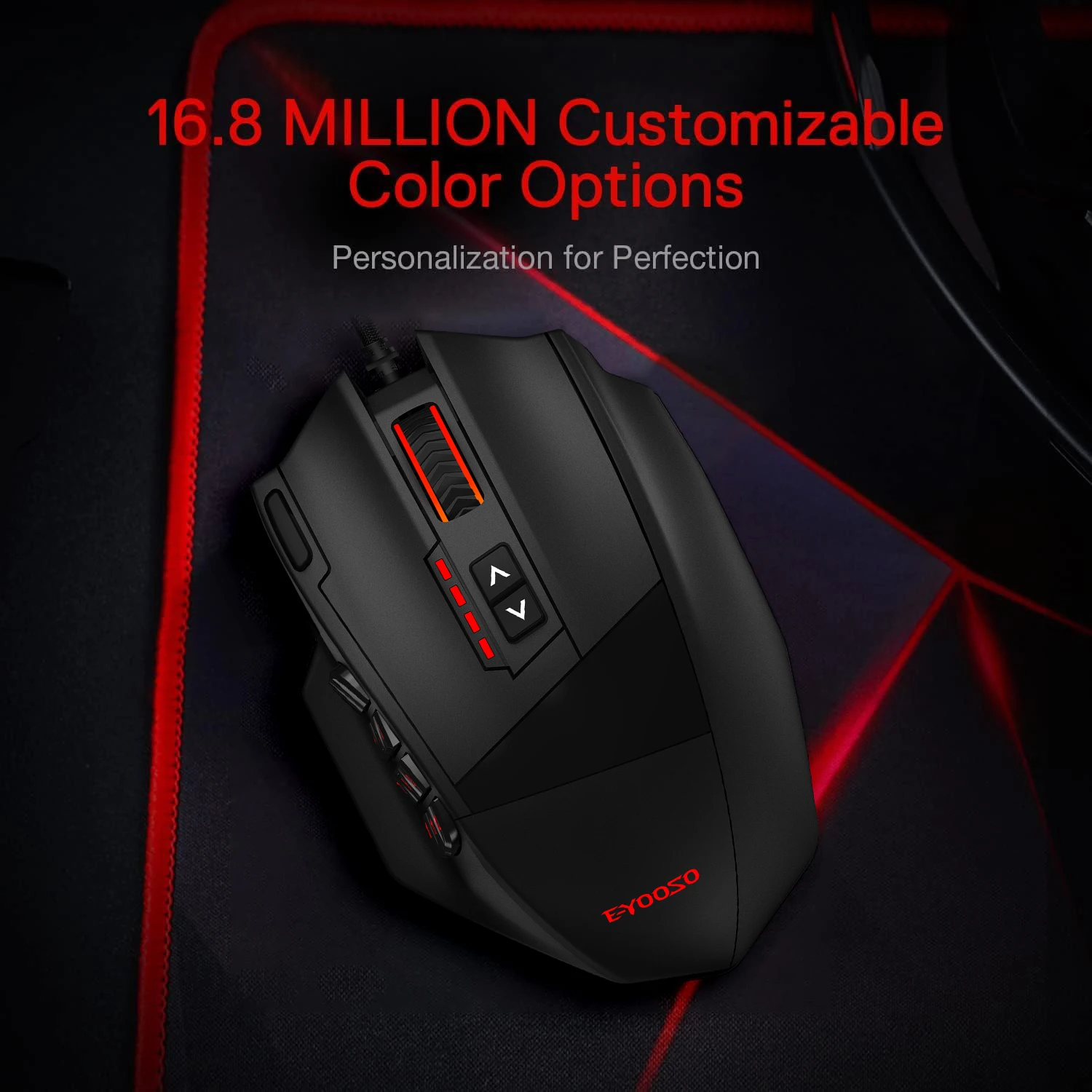 Проводная лазерная игровая мышь E-YOOSO X39, 12400 DPI, с 19 программируемыми кнопками и RGB светодиодный, высокая точность для MMO
Проводная лазерная игровая мышь E-YOOSO X39, 12400 DPI, с 19 программируемыми кнопками и RGB светодиодный, высокая точность для MMO