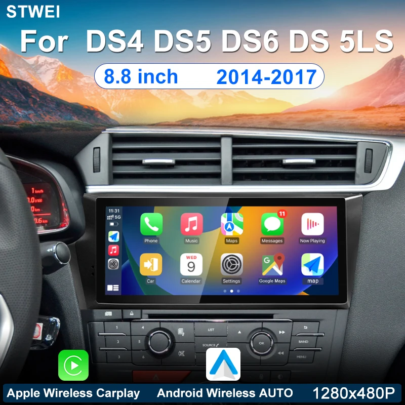 

For Citroen DS4 DS5 DS6 DS 5LS 2014-2017 8.8-inch Android system car radio multimedia video player GPS navigation Bluetooth