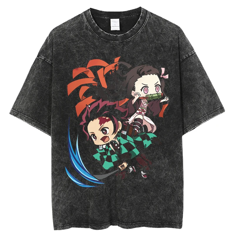 Japanese Anime Kimetsu no Yaiba Washed T shirt Man summer t-shirt Harajuku Unisex T-Shirt Oversized Short Sleeve
Japanese Anime Kimetsu no Yaiba Washed T shirt Man summer t-shirt Harajuku Unisex T-Shirt Oversized Short Sleeve