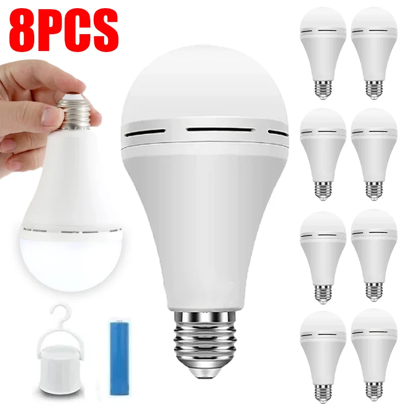 8Pcs Emergency Cold White 7/9/12/15W Light Bulbs E27 Rechargeable LED Smart Light Energy Saving Lighting During Power Outages
8Pcs Emergency Cold White 7/9/12/15W Light Bulbs E27 Rechargeable LED Smart Light Energy Saving Lighting During Power Outages