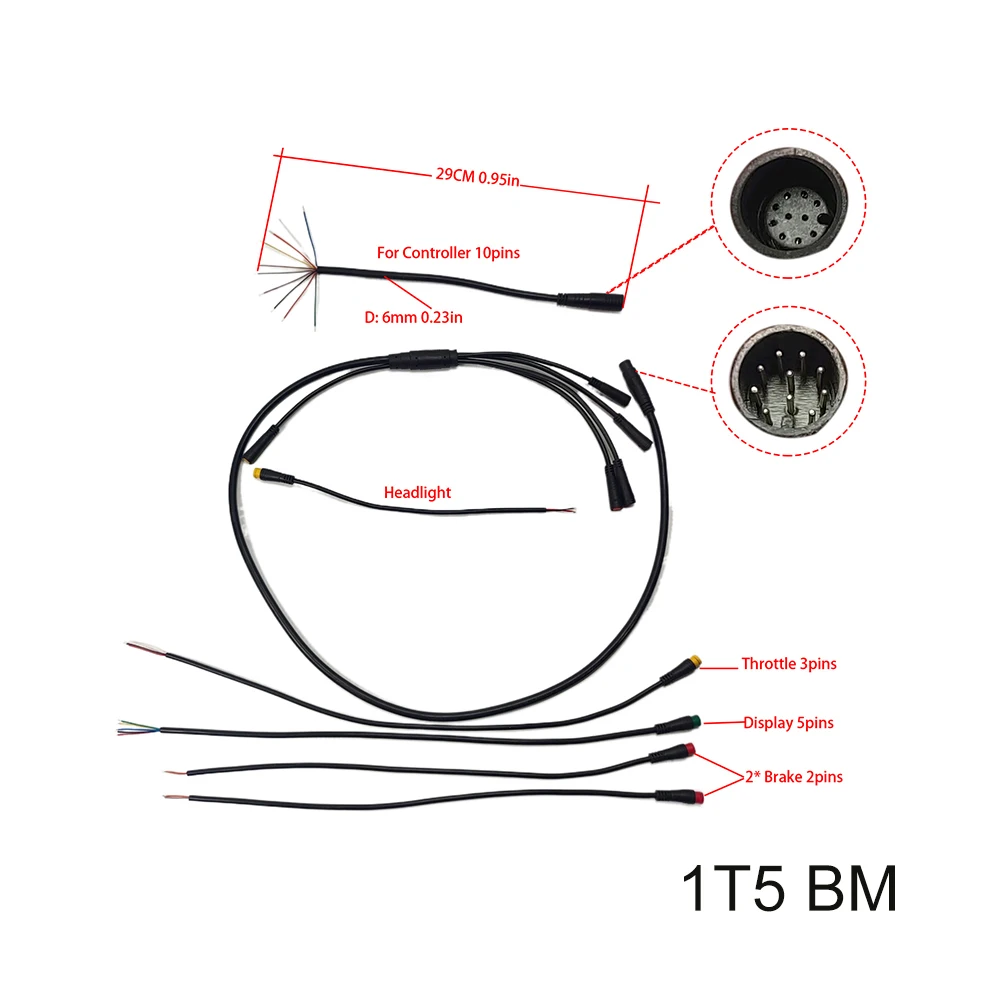 Ebike Waterproof Connector Cable Lead Electric Bicycle 1 To 5 Integration Line For Ebike Headlights Display Accelerator Brake
Ebike Waterproof Connector Cable Lead Electric Bicycle 1 To 5 Integration Line For Ebike Headlights Display Accelerator Brake