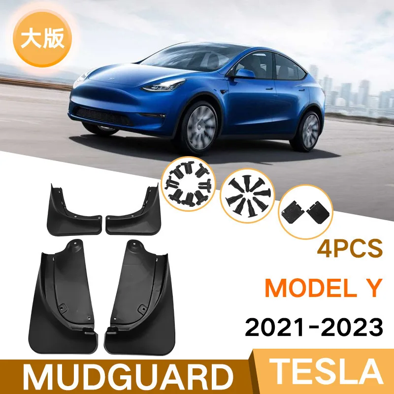 

For MODEL Y 2021-2023 Car Molded Mud Flaps Splash Guards Mudguards Front Rear Styling Front Rear Car Accessories
