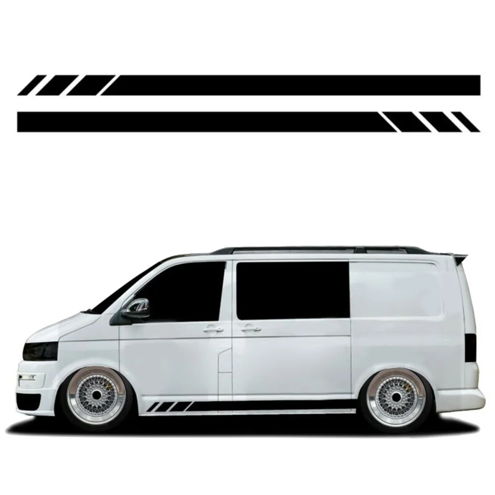 230x12CM Car Black Side Stripes Stickers Decals For Transporter T4 T5 Campervan RV Automobile Accessories
230x12CM Car Black Side Stripes Stickers Decals For Transporter T4 T5 Campervan RV Automobile Accessories