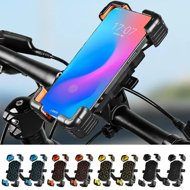 

Bike Phone Holder 360 Degrees Rotatable Shockproof Motorcycle Non-Slip Anti-Shake Auto Locking Phone Bracket Motorbike Accessory