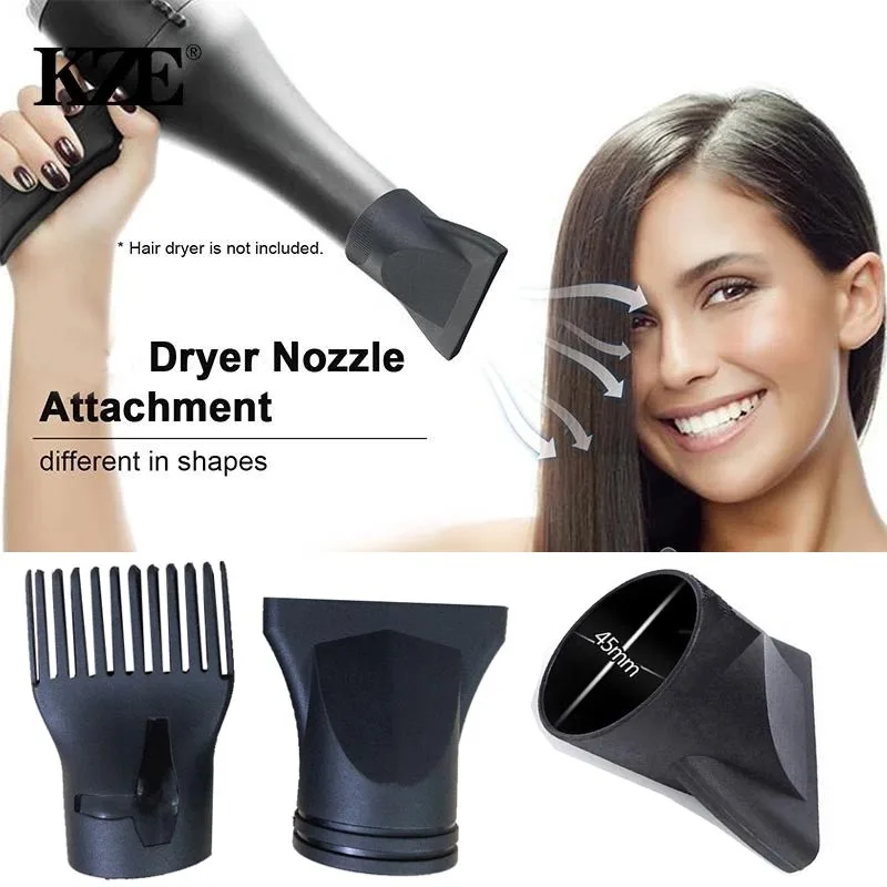 

Blower Nozzle Hairdressing Snap-On Hair Dryer Diffuser Styling Tool Salon Supply Replacement Universal Concentrator Attachment