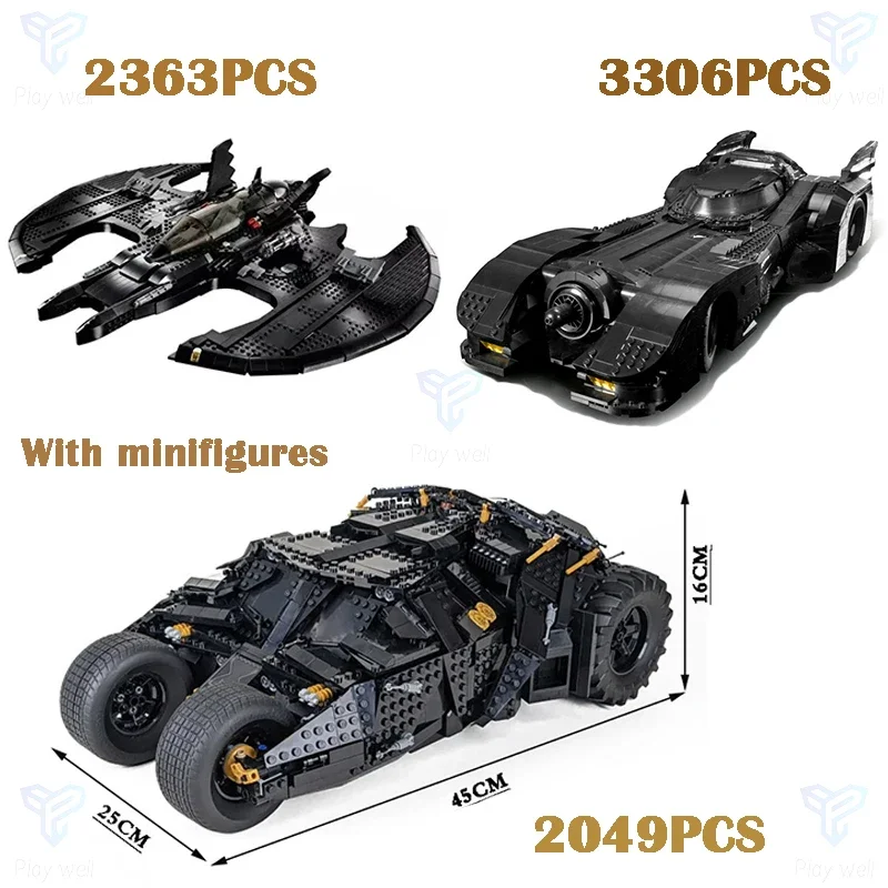 Classic Movie Super Heros 1989 Batwing Batmobile 76139 76240 76161 Building Block Brick Toy for Children Christmas Birthday Gift
Classic Movie Super Heros 1989 Batwing Batmobile 76139 76240 76161 Building Block Brick Toy for Children Christmas Birthday Gift