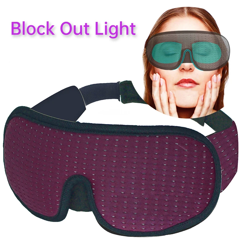 3D Sleeping Mask Block Out Light Soft Padded Sleep For Eyes Slaapmasker Eye Shade Blindfold Aid Face Eyepatch | Красота и здоровье