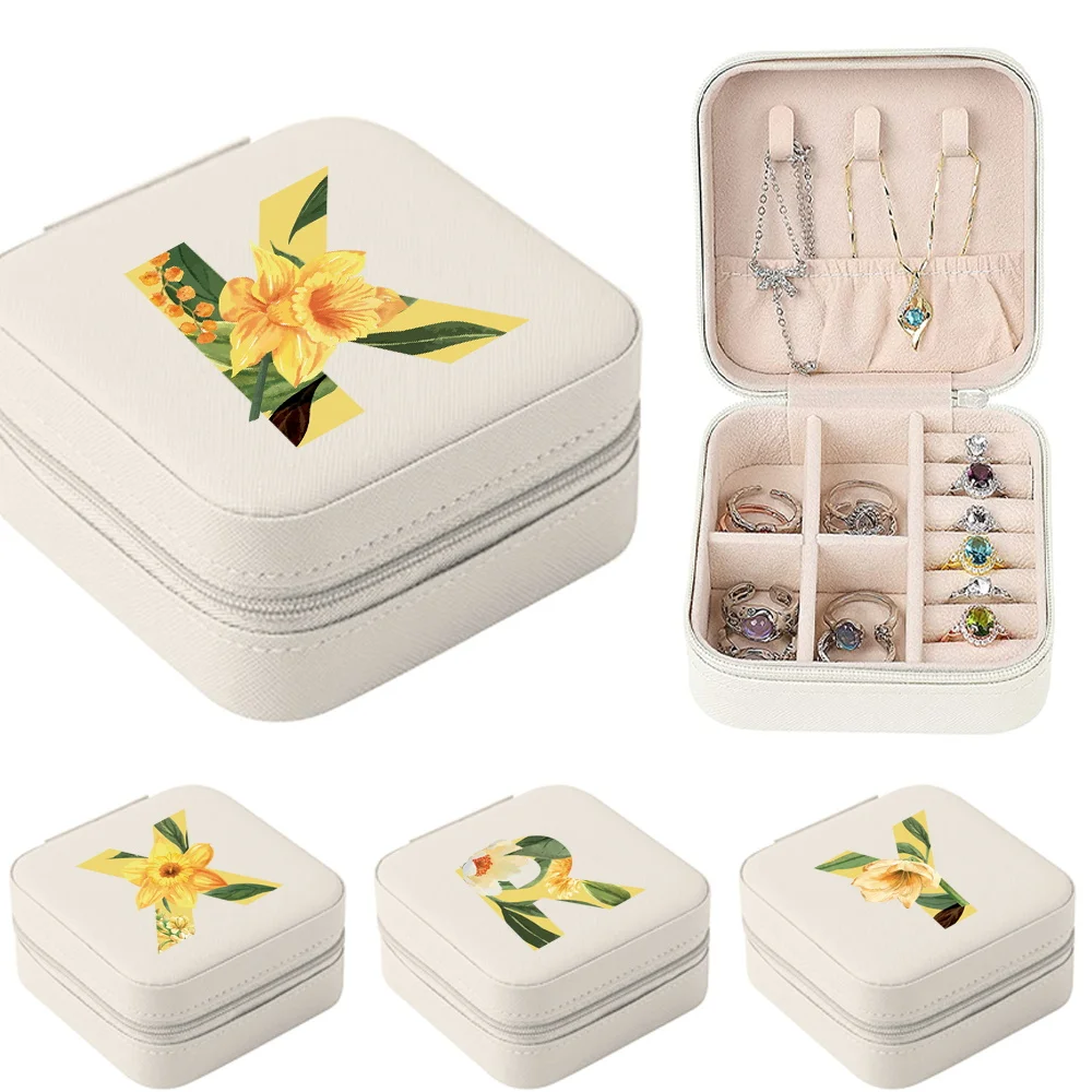Jewelry Box Travel Storage Portable Rings Organizer Earring Display Necklace Zipper Case for Bracelet PU Leather Floral Letter
Jewelry Box Travel Storage Portable Rings Organizer Earring Display Necklace Zipper Case for Bracelet PU Leather Floral Letter