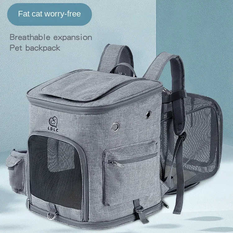 

Foldable Oxford Cloth Extension Pet Backpack Amazon Going Out Cat Backpack Breathable Dog Backpack Pet Bag