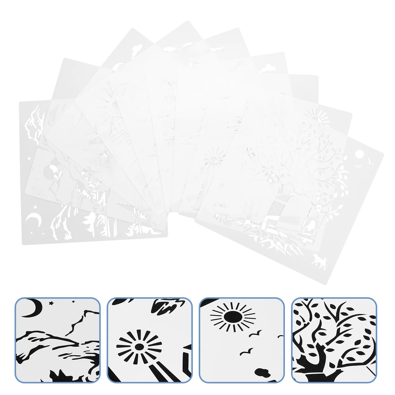 Decorative Plastic Stencils Landscape Painting Template Crafts Scenery Design Templates
Decorative Plastic Stencils Landscape Painting Template Crafts Scenery Design Templates