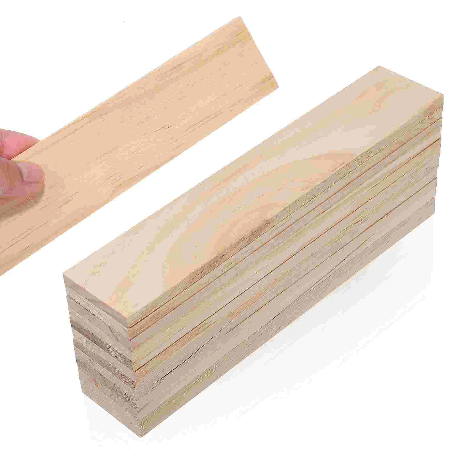 

12 Pcs Rectangular Sylvestris Pine Board The Wood Wooden Blocks for Crafts Planks Shelves Rectangle Unfinished Crafting