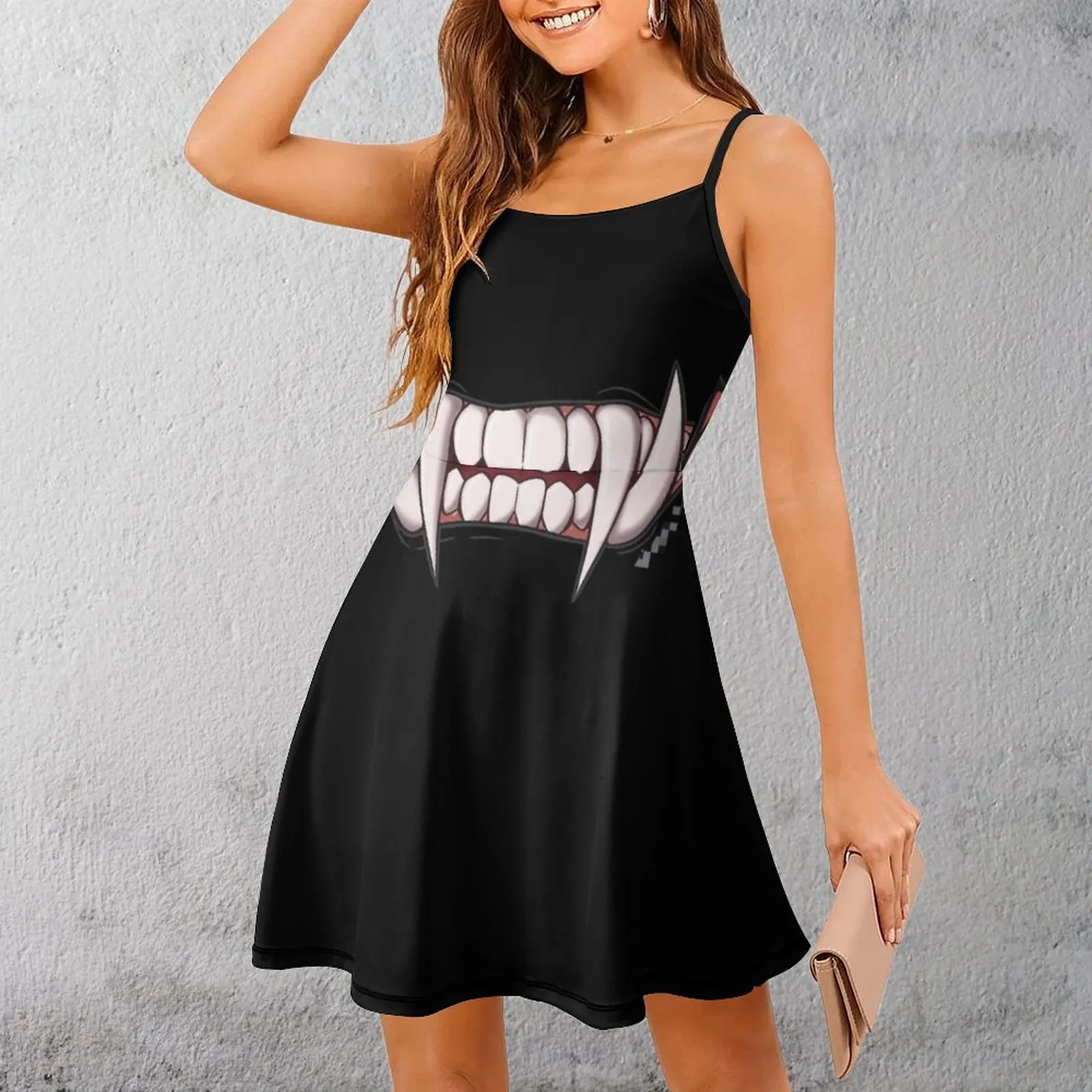 Vampire Monster Fangs Casual Graphic Sexy Woman's Clothing Women's Sling Dress Humor Graphic Parties Dresses
Vampire Monster Fangs Casual Graphic Sexy Woman's Clothing Women's Sling Dress Humor Graphic Parties Dresses