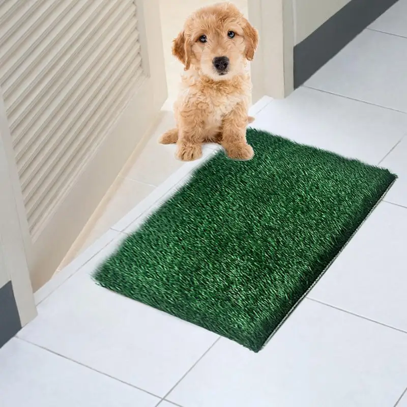 

Grass Dog Pee Pad Artificial Dog Grass Bathroom Turf Washable Indoor/Outdoor Portable Mat For Pet Potty Training 23.62 X 18.11