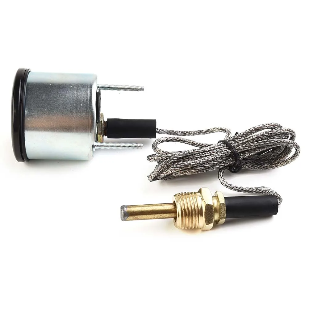 ABS+Metal Water Temperature Gauge Meter Pointer Mechanical Temperature Sensor With Sensor 130℃/265℉ 52mm High Quality Practical 
ABS+Metal Water Temperature Gauge Meter Pointer Mechanical Temperature Sensor With Sensor 130℃/265℉ 52mm High Quality Practical
