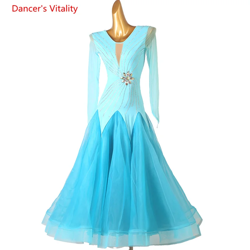 Ballroom Dance Dress Women Waltz Social Dancing Competition Costume Dress Cusomzied Stones Adult Children Dance Skirt Outfit
Ballroom Dance Dress Women Waltz Social Dancing Competition Costume Dress Cusomzied Stones Adult Children Dance Skirt Outfit