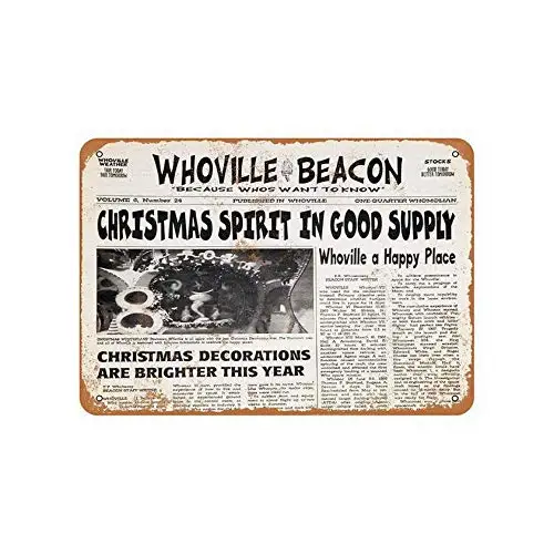 8 x 12 Inches Metal Sign Vintage The Whoville Beacon Plaque Gifts Street Metal Signs Decoration Funny Art 
8 x 12 Inches Metal Sign Vintage The Whoville Beacon Plaque Gifts Street Metal Signs Decoration Funny Art