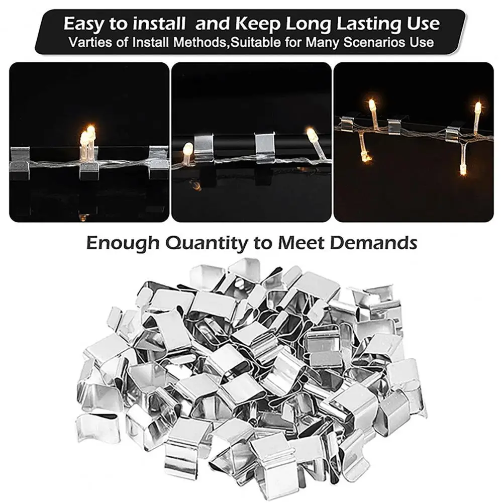 Anti-rust Treated Outdoor Light Clips Outdoor Garden Fairy Light Clips Durable Metal Fixator Clamps for Easy for Christmas
Anti-rust Treated Outdoor Light Clips Outdoor Garden Fairy Light Clips Durable Metal Fixator Clamps for Easy for Christmas