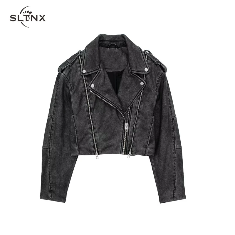 SLTNX Fashion PU Leather Jackets for Women 2023 Vintage Chic Short Coat Female Front Zipper Motorcycle Jacket New Outerwear
SLTNX Fashion PU Leather Jackets for Women 2023 Vintage Chic Short Coat Female Front Zipper Motorcycle Jacket New Outerwear
