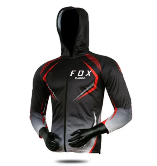 X-GODC FOX Fishing Shirt Men's Anti-UV Skin Protection Coat Outdoor Cycling Quick Dry Fishing Shirts Hooded Pesca 
X-GODC FOX Fishing Shirt Men's Anti-UV Skin Protection Coat Outdoor Cycling Quick Dry Fishing Shirts Hooded Pesca