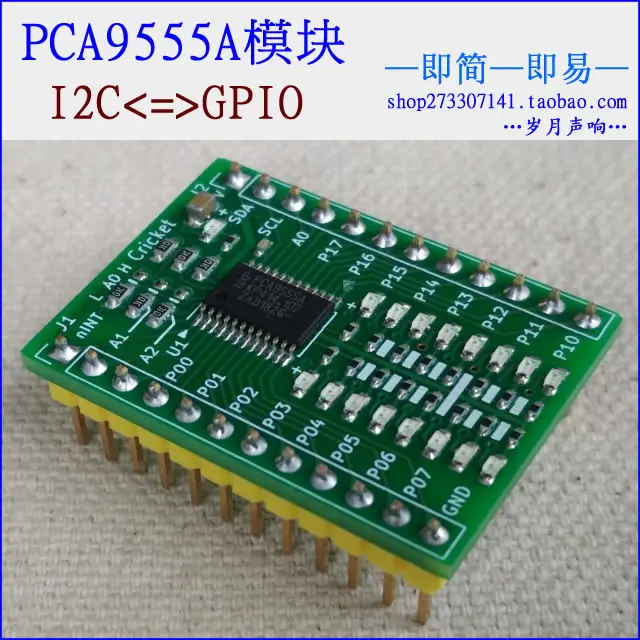 

TCA9555/PCA9555A модуль IIC/I2C GPIO Плата расширения 16-канальный цифровой вход и выход