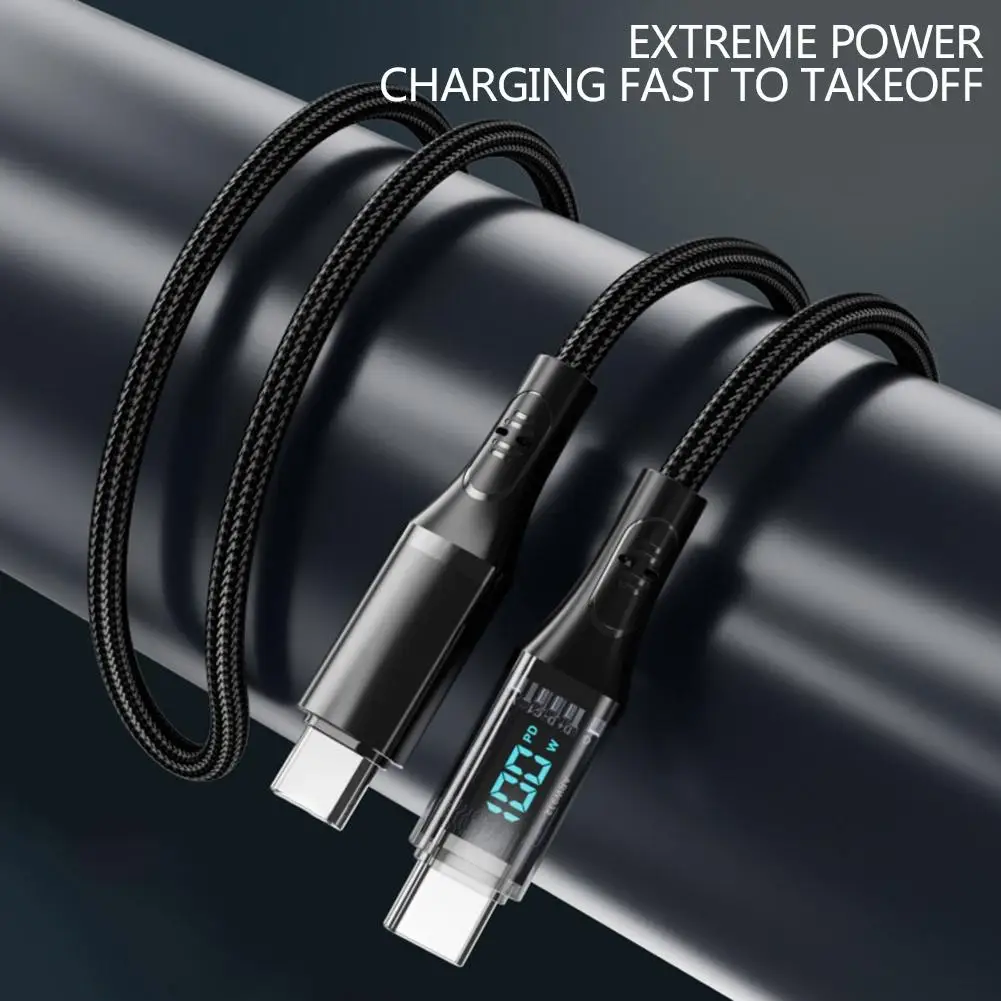 100W Fast Charging Type C To Type C Cable - 66W USB To Type C Display Cable With Digital Display For Quick Charge K3D3
100W Fast Charging Type C To Type C Cable - 66W USB To Type C Display Cable With Digital Display For Quick Charge K3D3