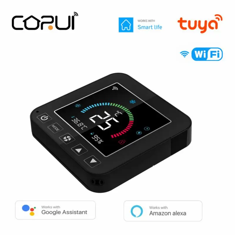Умный датчик температуры и влажности CORUI Tuya Wi-Fi, умный датчик для помещений с дистанционным управлением через приложение Alexa Google Home
Умный датчик температуры и влажности CORUI Tuya Wi-Fi, умный датчик для помещений с дистанционным управлением через приложение Alexa Google Home