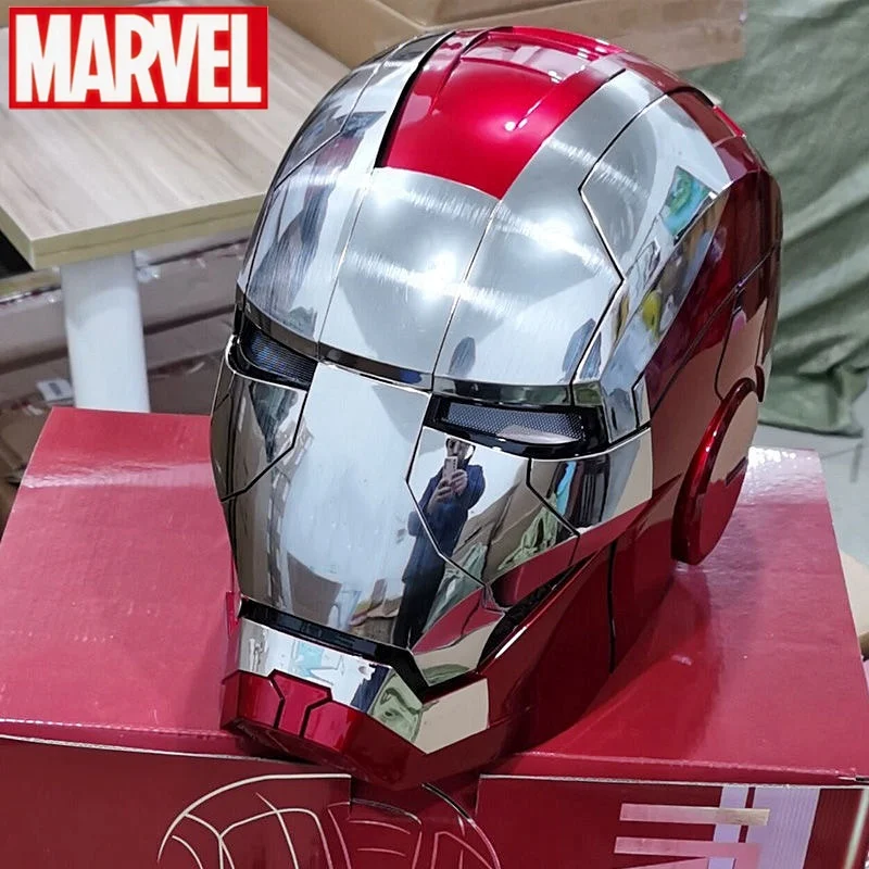 

Marvel Iron Man Tony Electric Helmet Multi-piece Opening And Closing English Voice Control 1:1 Mk5 Wearable Figure Gifts Toys