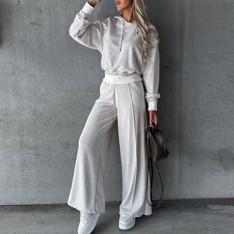 Casual Street Solid Simple Suits New Loose Hoodie Straight Long Pants Outfits Fashion Comfortable Hooded Women Tracksuit 2Pc Set
Casual Street Solid Simple Suits New Loose Hoodie Straight Long Pants Outfits Fashion Comfortable Hooded Women Tracksuit 2Pc Set