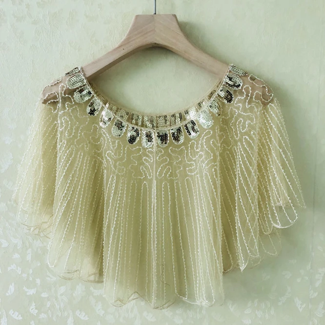 European American Shawl Sequin Small Coat Women's Waistcoat With Nail Beads Summer Wedding Dress With Girls Beige
European American Shawl Sequin Small Coat Women's Waistcoat With Nail Beads Summer Wedding Dress With Girls Beige