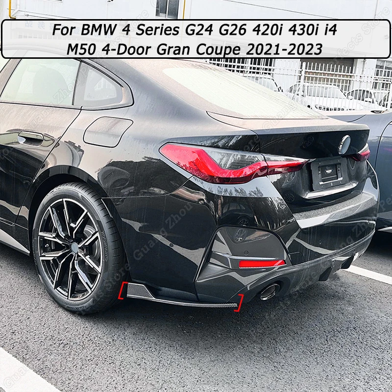 For BMW 4 Series G24 G26 420i 430i i4 M50 4-Door Gran Coupe 2021-2023 Gloss Black ABS Rear Side Bumper Spoiler Protector Tuning
For BMW 4 Series G24 G26 420i 430i i4 M50 4-Door Gran Coupe 2021-2023 Gloss Black ABS Rear Side Bumper Spoiler Protector Tuning