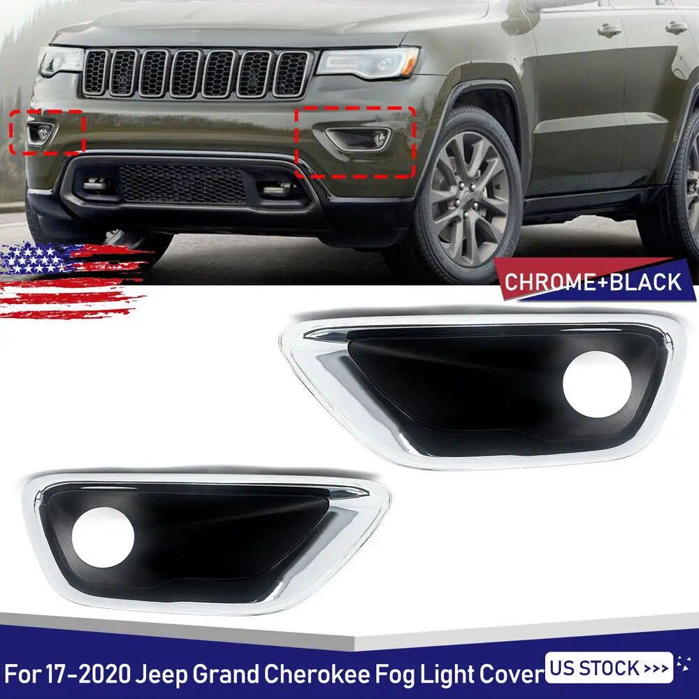 ForJeep Grand Cherokee 2017 - 2021 Pair Chrome+Black Front Fog Light Cover Fog Lamp Frame Grille Auto Accessories Trim Bezel
ForJeep Grand Cherokee 2017 - 2021 Pair Chrome+Black Front Fog Light Cover Fog Lamp Frame Grille Auto Accessories Trim Bezel