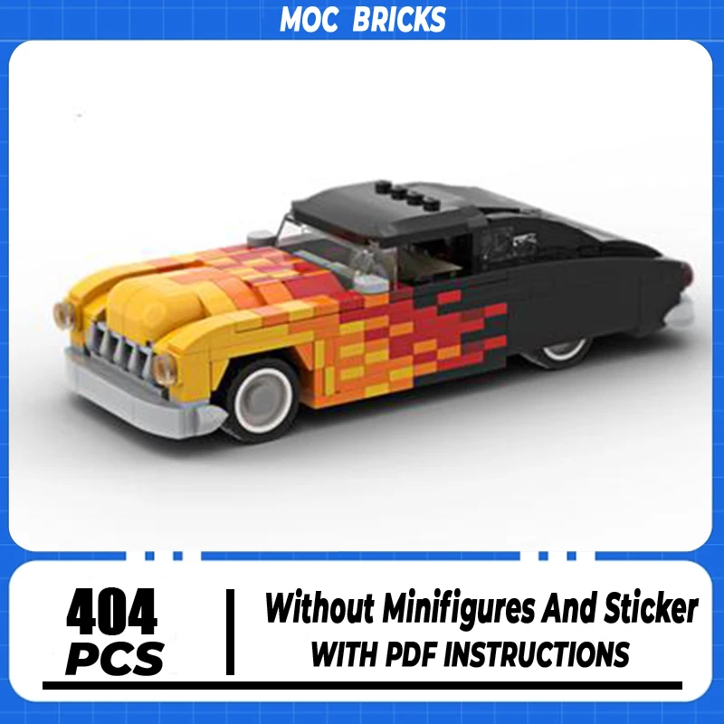

Moc Building Bricks City Car Series Flame Supercar Model Technology Modular Blocks DIY Set Assembly Christmas Gift