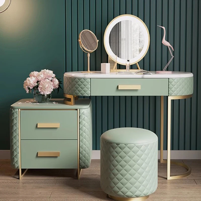 

Mobile Chair Drawers Make Up Table Organizer Storage Mirror Small Vanity Lights Corner Coiffeuse De Chambre Bedrooms Furniture