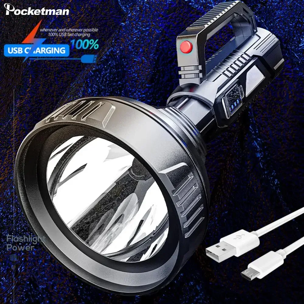 USB Rechargeable Work Light Powerful Handled LED Flashlight Waterproof Torch Searchlight Camping Lights
USB Rechargeable Work Light Powerful Handled LED Flashlight Waterproof Torch Searchlight Camping Lights