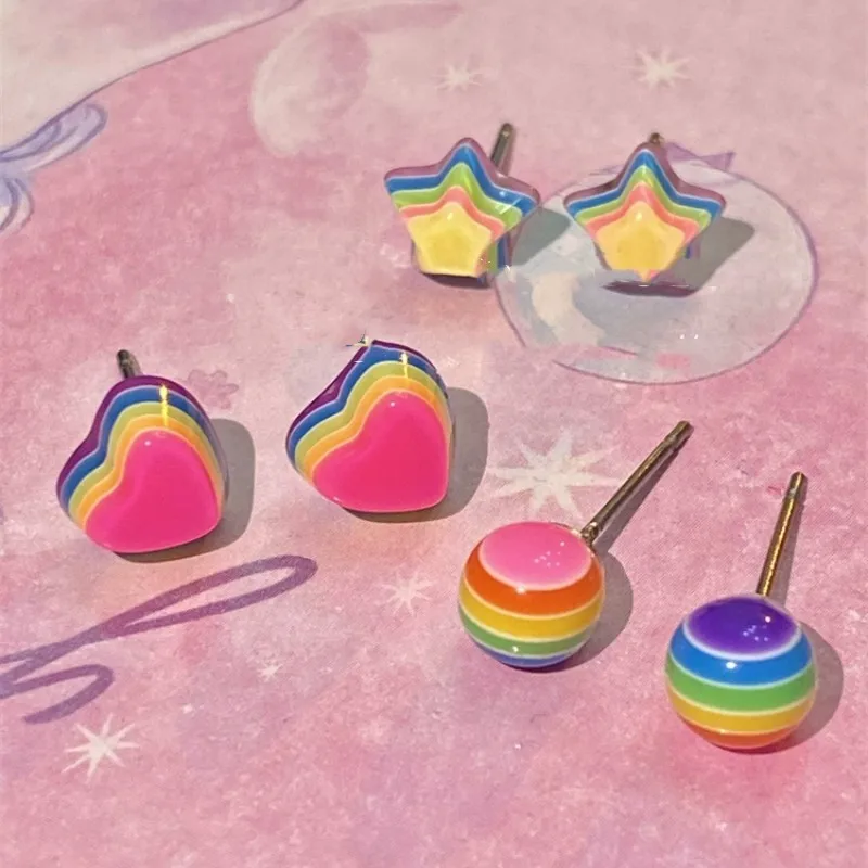 3pc/set Rainbow Candy Earrings for Women Personality Cute Colorful Lollipop Piercing Ear Studs 2023 Fashion Jewelry
3pc/set Rainbow Candy Earrings for Women Personality Cute Colorful Lollipop Piercing Ear Studs 2023 Fashion Jewelry