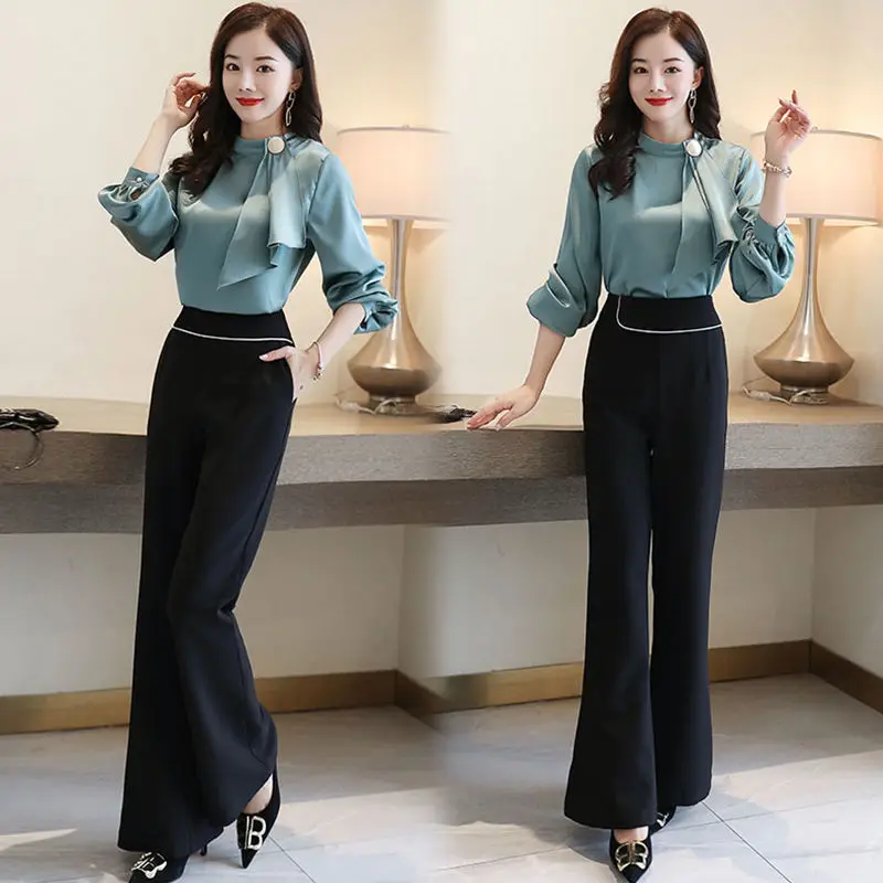 Office Lady Flare Pants Chiffon Sets 2024 Spring New Fashion Elegant Button 2 Pieces Female Pantsuits Outfits Oversize Costume
Office Lady Flare Pants Chiffon Sets 2024 Spring New Fashion Elegant Button 2 Pieces Female Pantsuits Outfits Oversize Costume