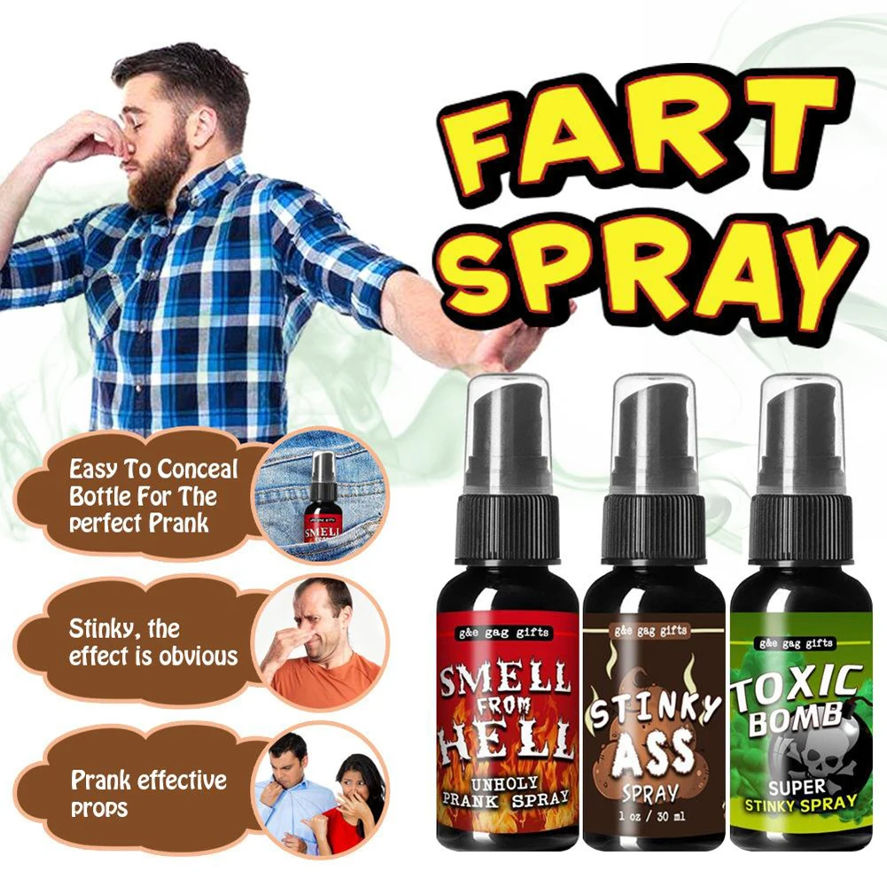 30ML Tricks Toy Novelties Liquid Fart Gag Prank Joke Spray Can Stink Bomb Smelly Stinky Gas Prank For Friend Couple Entertain
30ML Tricks Toy Novelties Liquid Fart Gag Prank Joke Spray Can Stink Bomb Smelly Stinky Gas Prank For Friend Couple Entertain
