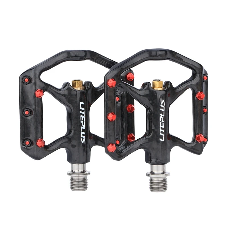 

LITEPLUS Bicycle Pedal Anti-Slip Ultralight Carbon Fiber MTB Mountain Bike Pedal Sealed Bearing Pedals Bicycle Spare Parts