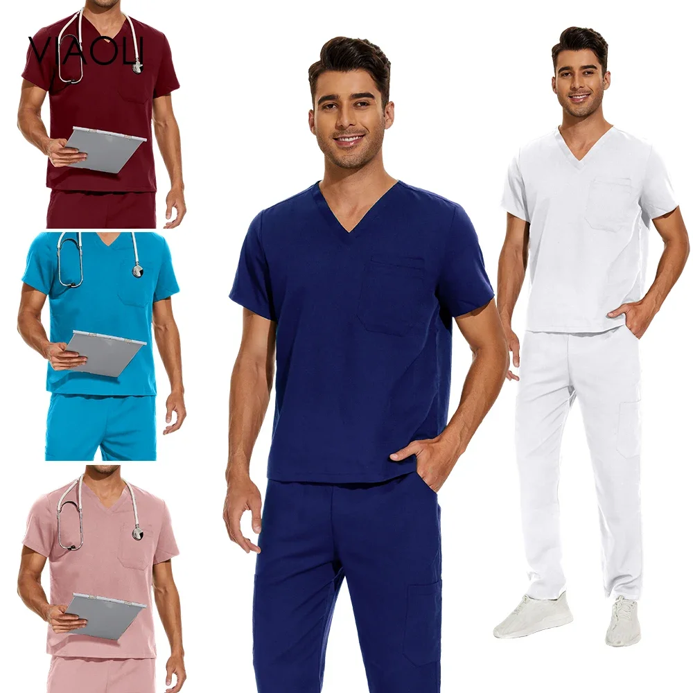 Wholesale Scrubs Uniforms Pet Clinic Hospital Veterinary Work Wear Sets High-quality Spa Uniform Women Men Cleaning Nursing Suit
Wholesale Scrubs Uniforms Pet Clinic Hospital Veterinary Work Wear Sets High-quality Spa Uniform Women Men Cleaning Nursing Suit